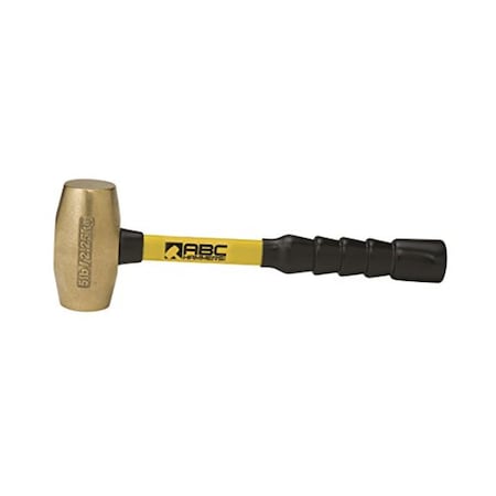 Abc Hammers 5 Lbs. Brass Hammer With 12 In. Fiberglass Handle ABC5BFB
